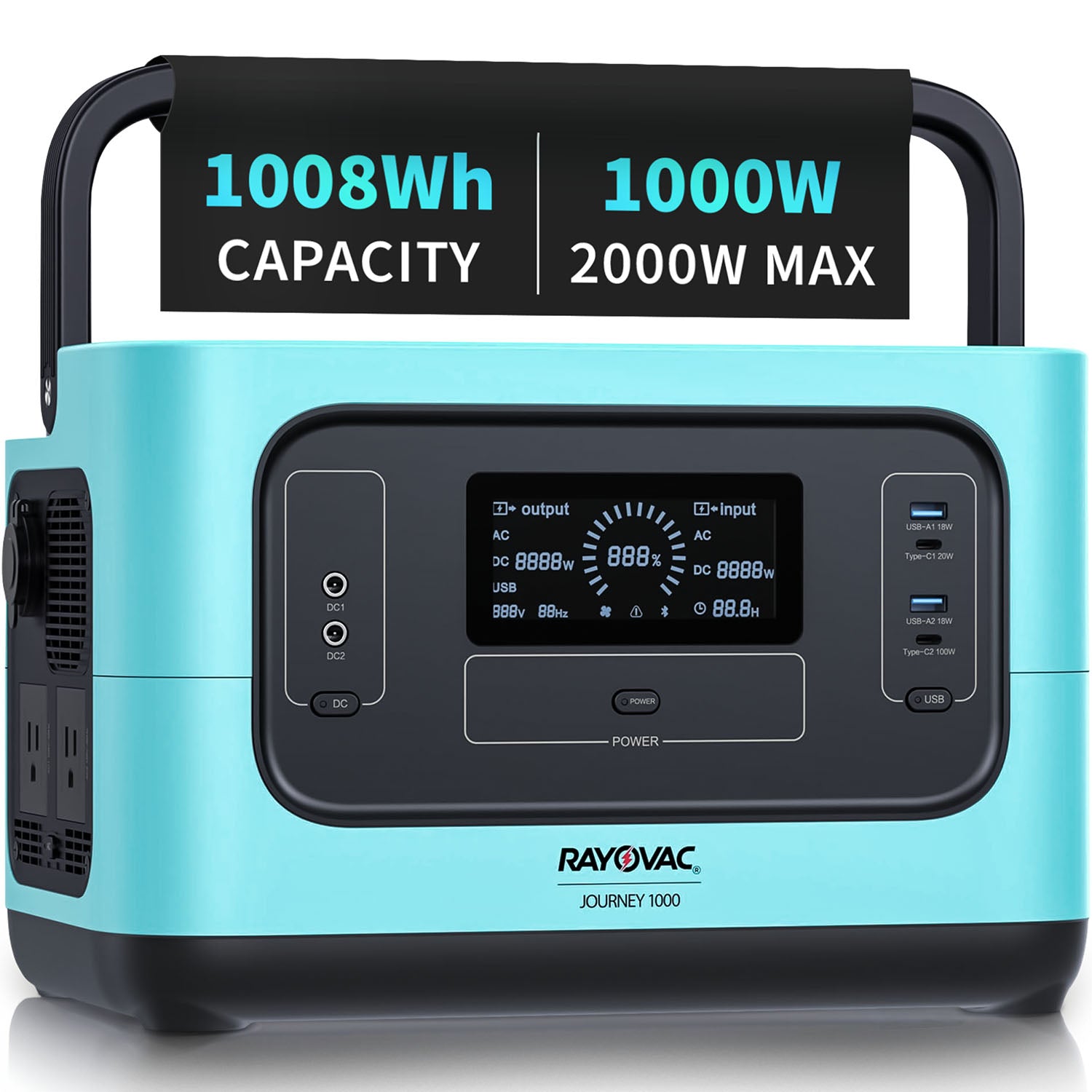 RAYOVAC® Journey 1000 Watt / 1008Wh Portable Power Station