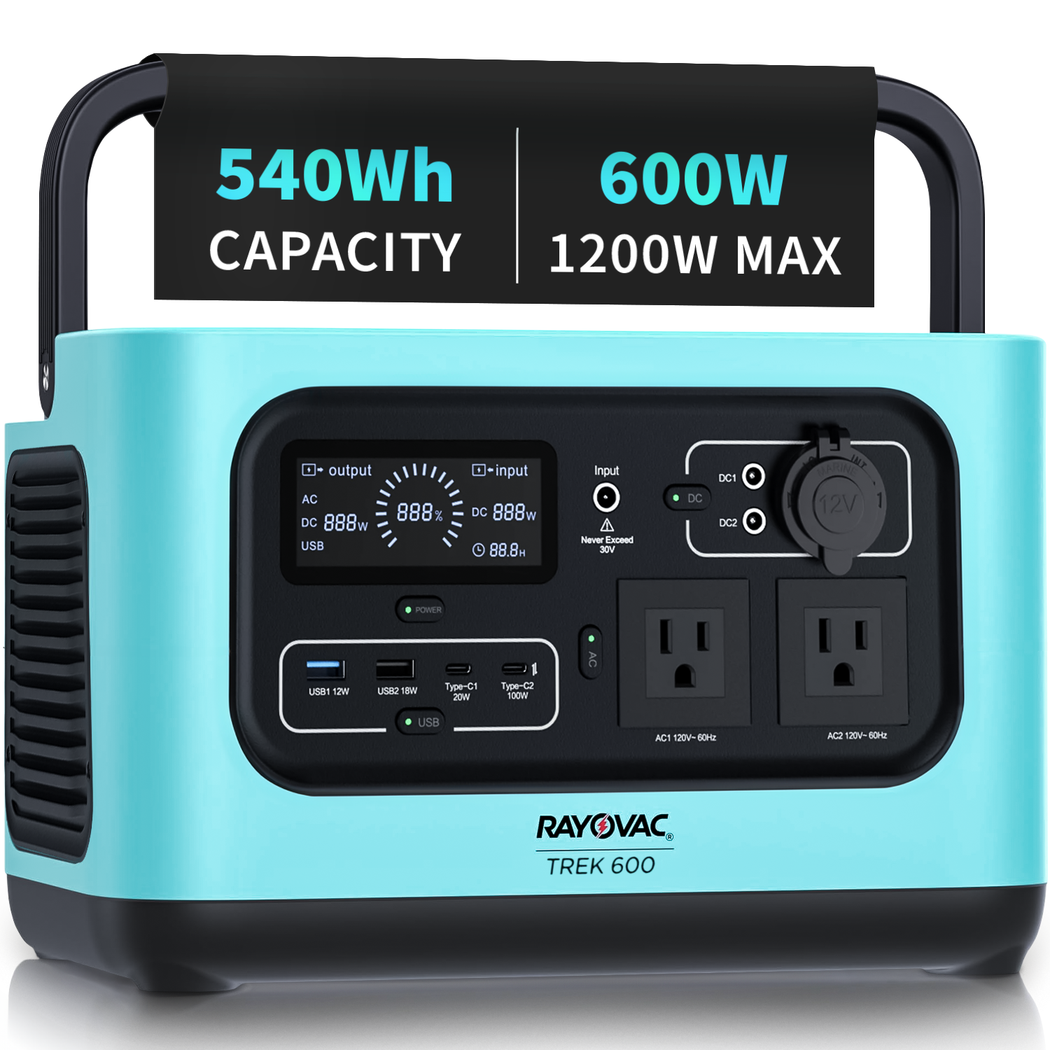 RAYOVAC® Trek 600 Power Station and Sun Snare 100 Solar Panel (Free)